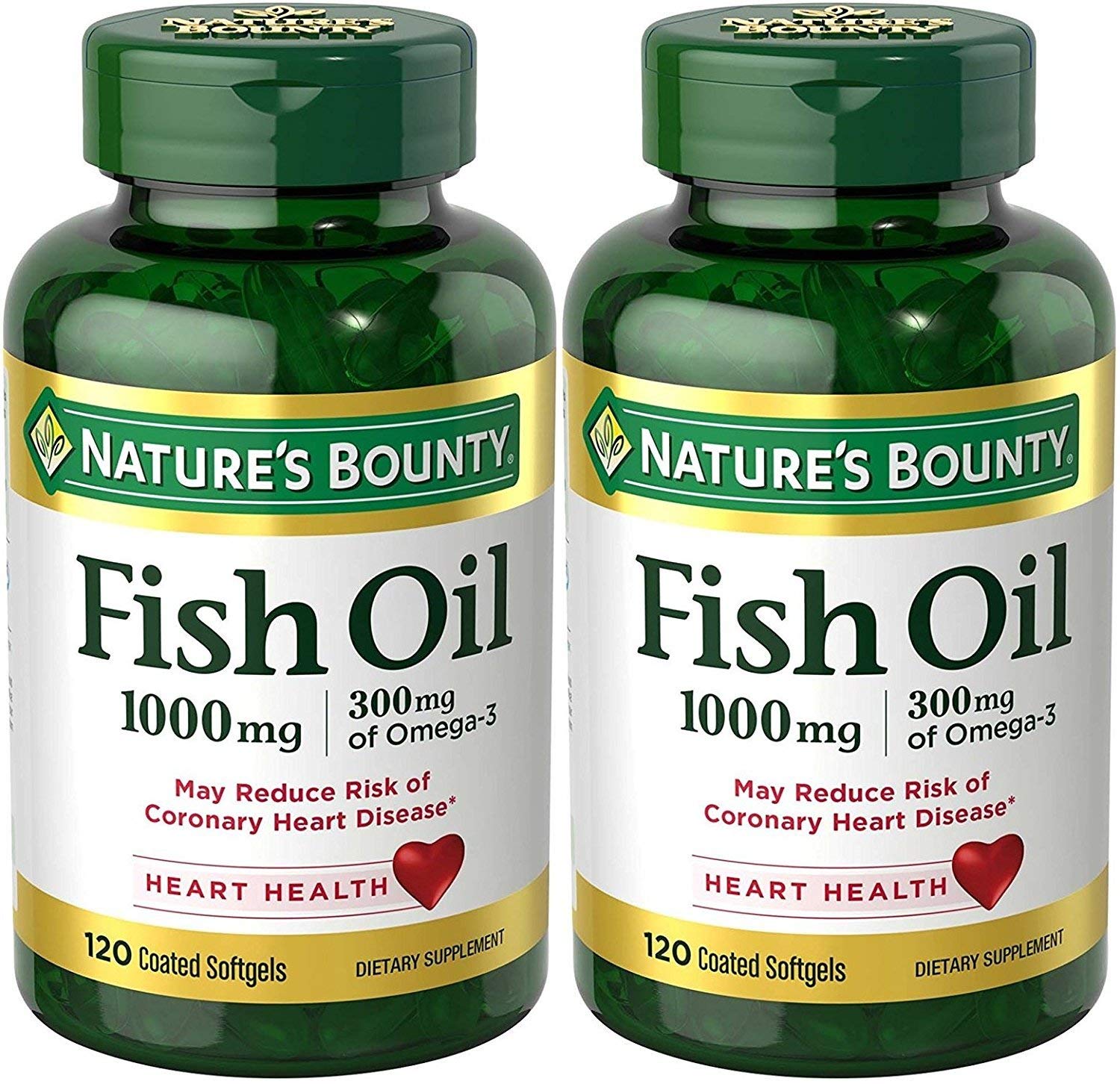 Nature's Bounty Fish Oil Odorless bottle for daily EPA/DHA intake.