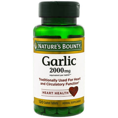 Nature's Bounty Garlic 2000mg coated tablets two-bottle pack for heart health support
