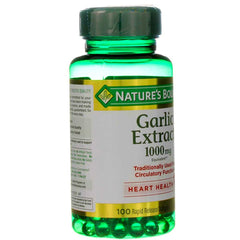 Nature's Bounty garlic extract softgels for daily cardiovascular wellness