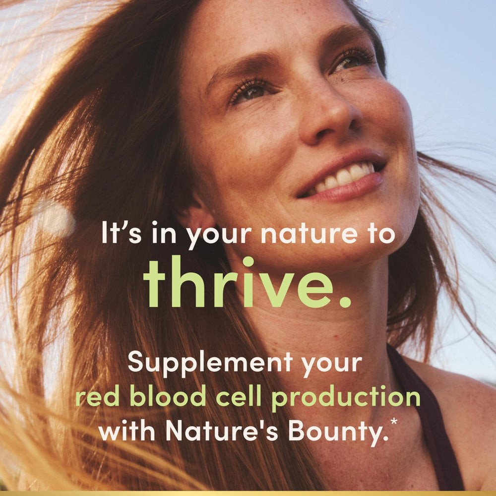 Packaging of Nature's Bounty Gentle Iron 90-count bottle