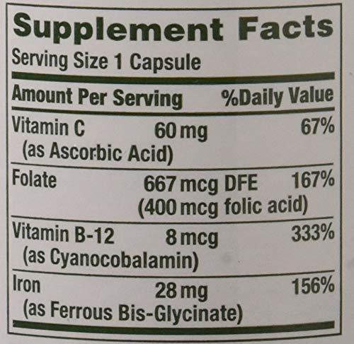 Nature's Bounty Gentle Iron daily routine image emphasizes convenient capsule form.