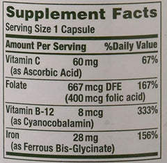 Nature's Bounty Gentle Iron daily routine image emphasizes convenient capsule form.