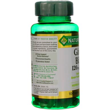 Hands holding Nature's Bounty Ginkgo Biloba bottle during daily routine