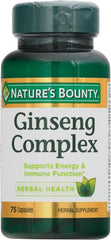 Nature's Bounty Ginseng Complex capsules with vitamin B12 support energy metabolism