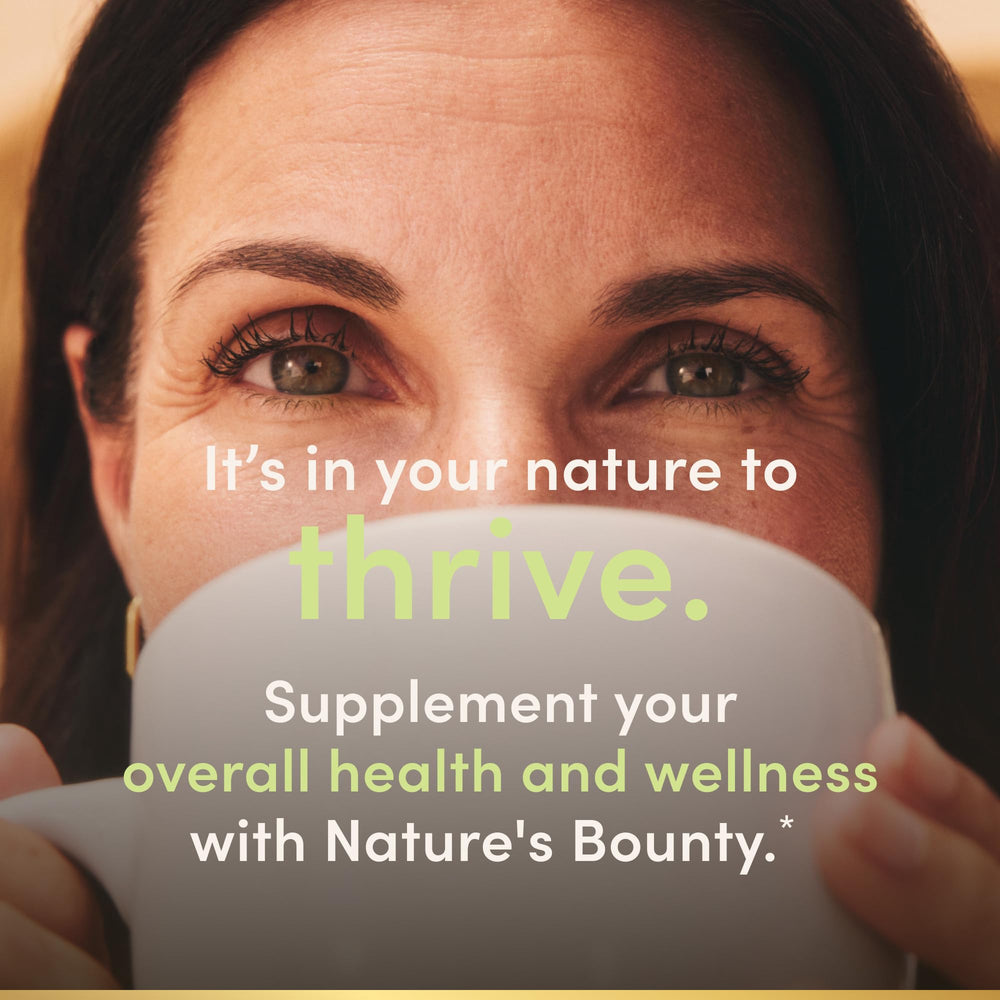 Nature's Bounty Green Tea bottle displayed on a shelf for daily wellness