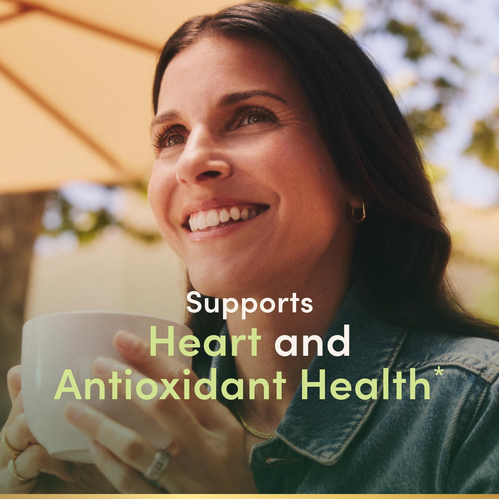 Nature's Bounty Green Tea capsules closeup highlighting EGCG content