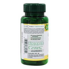 Nature's Bounty Green Tea Extract packaging emphasizing natural whole herb origin and convenience.