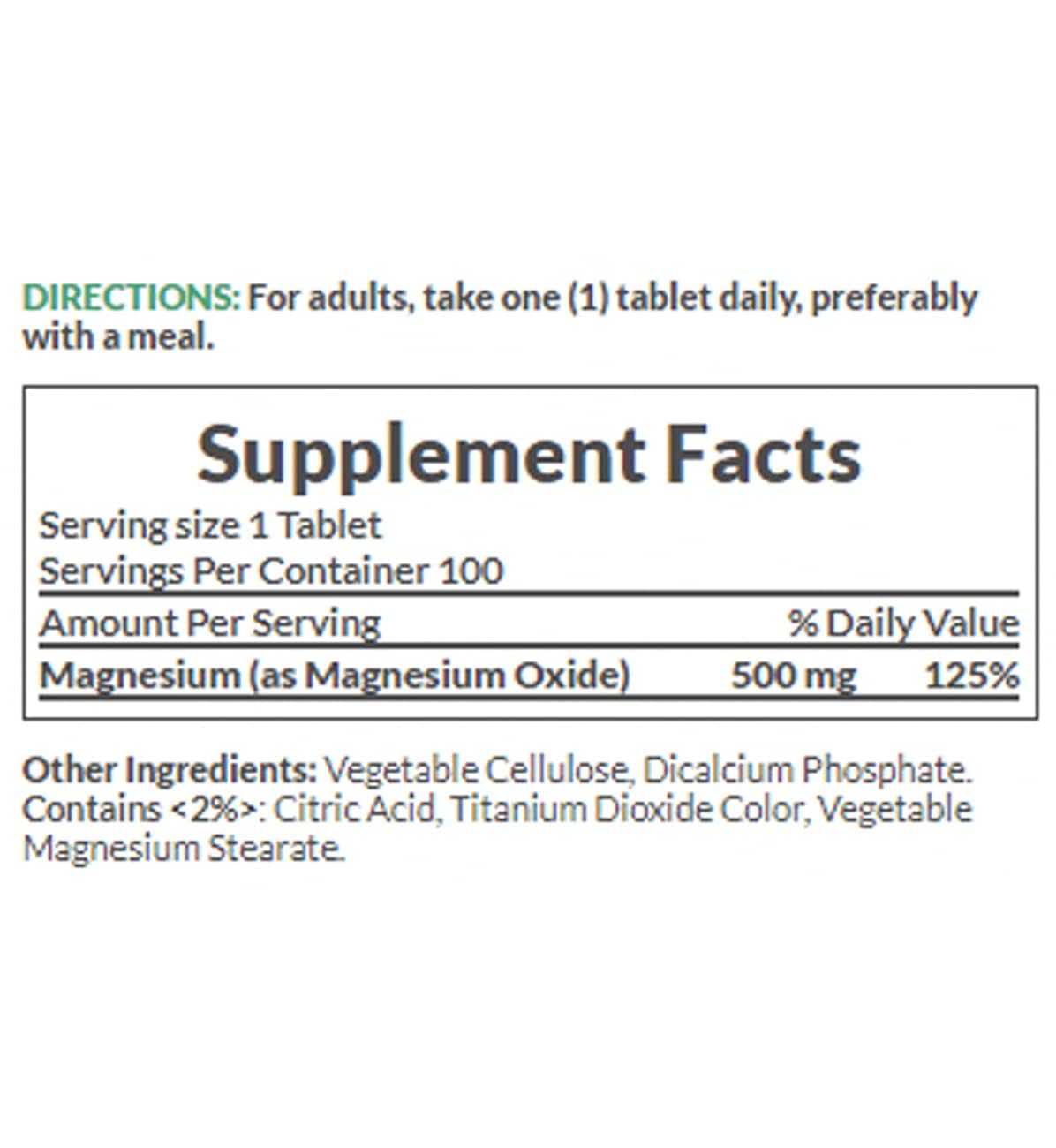 Nature's Bounty Magnesium 500 mg coated tablet, highlighting coating and sodium-free formula.