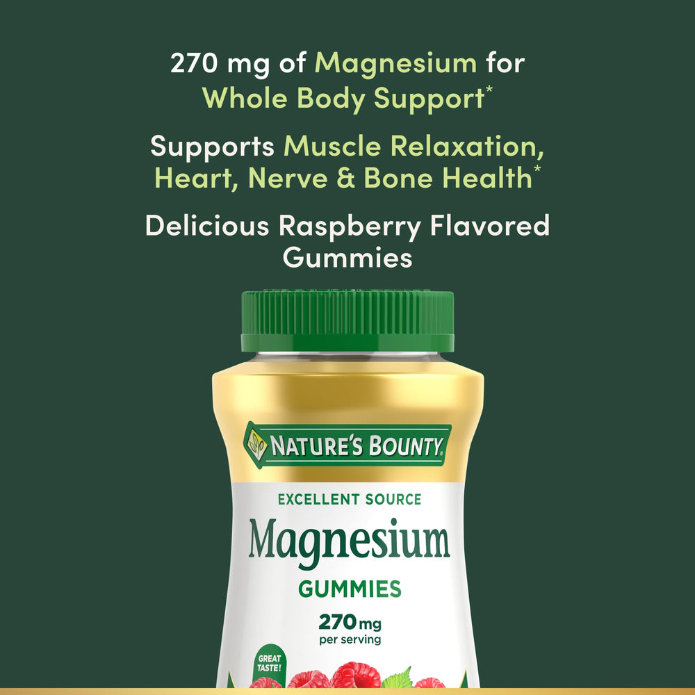 Nature's Bounty bottle nutrition label showing 270 mg per serving