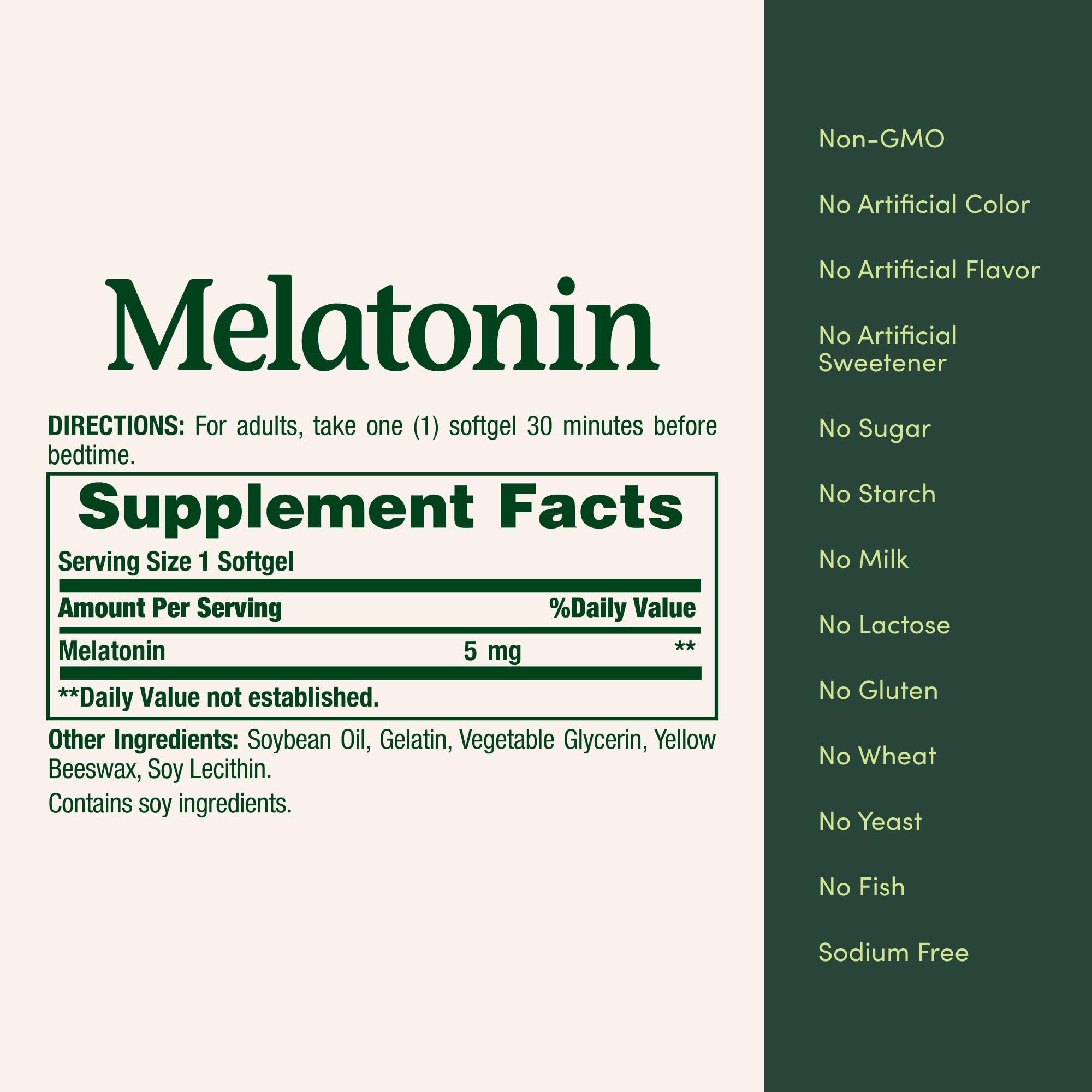 Nature's Bounty Melatonin nightstand scene suggesting calmer bedtime routine.