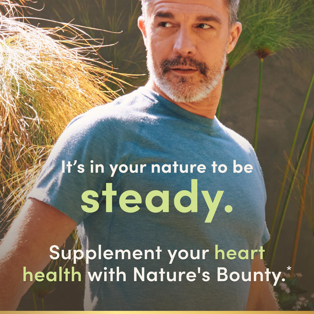 Nature's Bounty mercury-free and non-GMO fish oil softgels emphasizing purity.