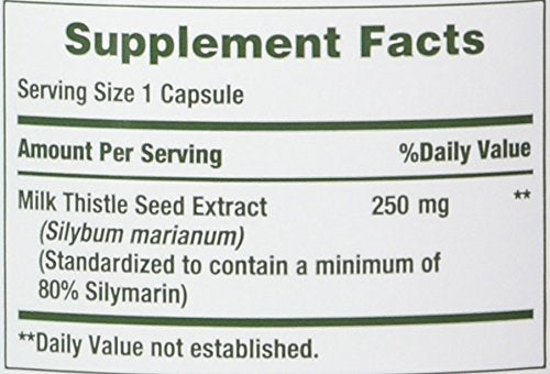 Nature's Bounty milk thistle capsules close-up - glossy coating for easy swallowing