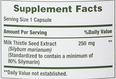 Nature's Bounty milk thistle capsules close-up - glossy coating for easy swallowing