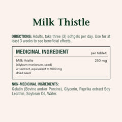 Nature's Bounty Milk Thistle softgels closeup for easy daily supplementation.