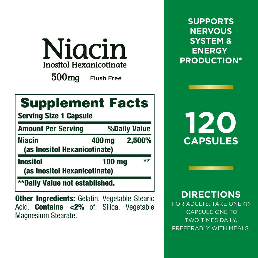 Set of three Nature's Bounty Niacin flush-free bottles for convenience.