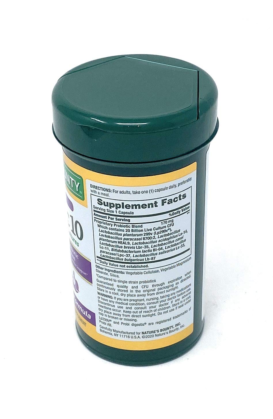 Nature's Bounty Probiotic 10 capsules ready for daily immune and digestion support.