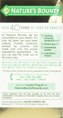 Nature's Bounty Probiotic 10 label and box details.