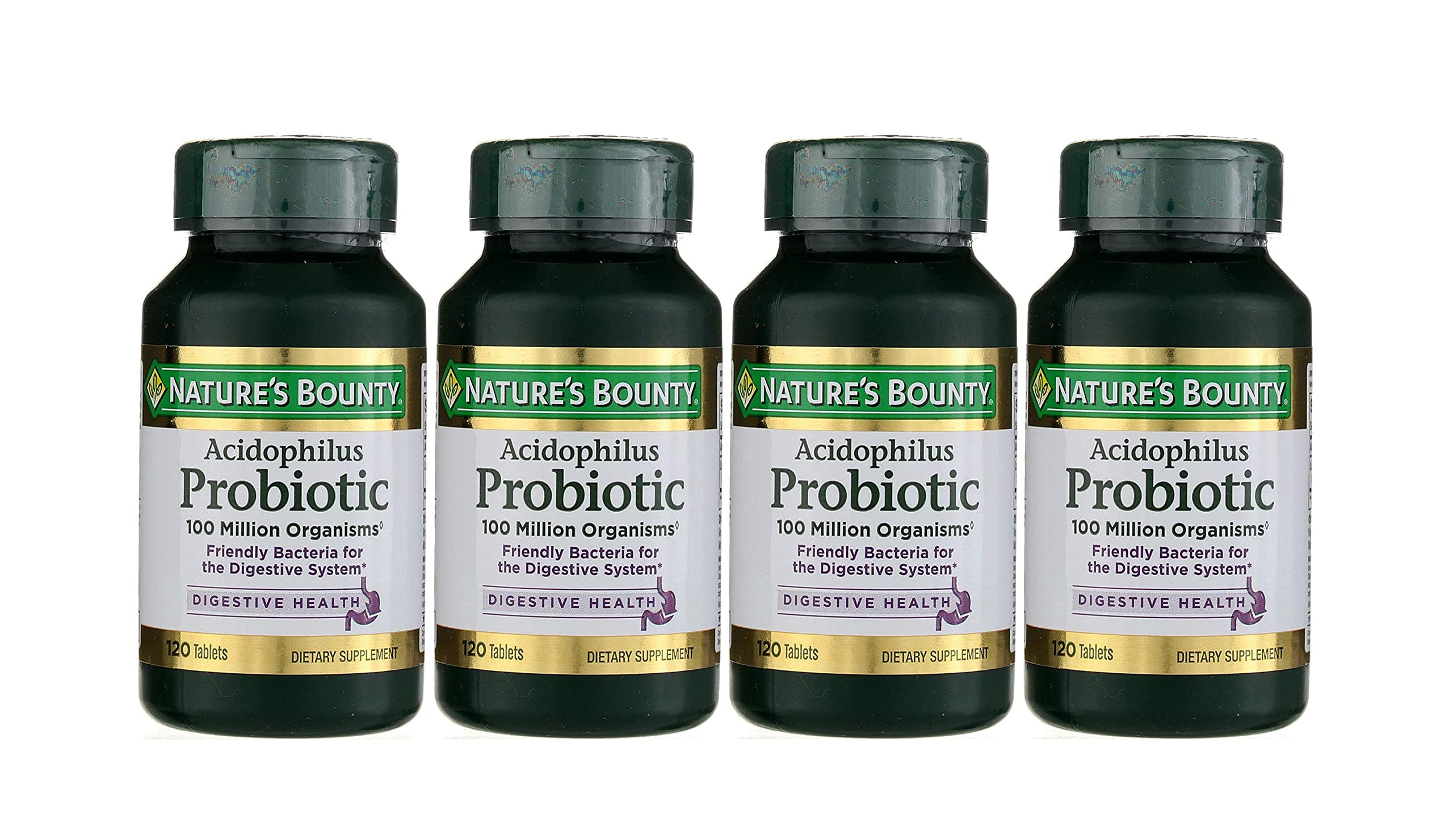 Nature's Bounty Probiotics Acidophilus bottle supports digestive balance and daily wellness.