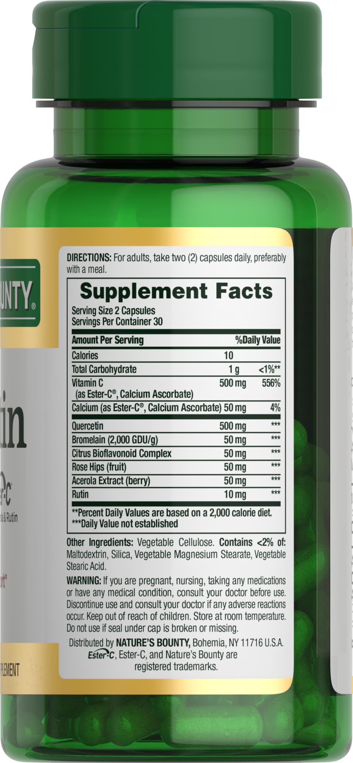 Vegan-friendly Nature’s Bounty Quercetin packaging concept.