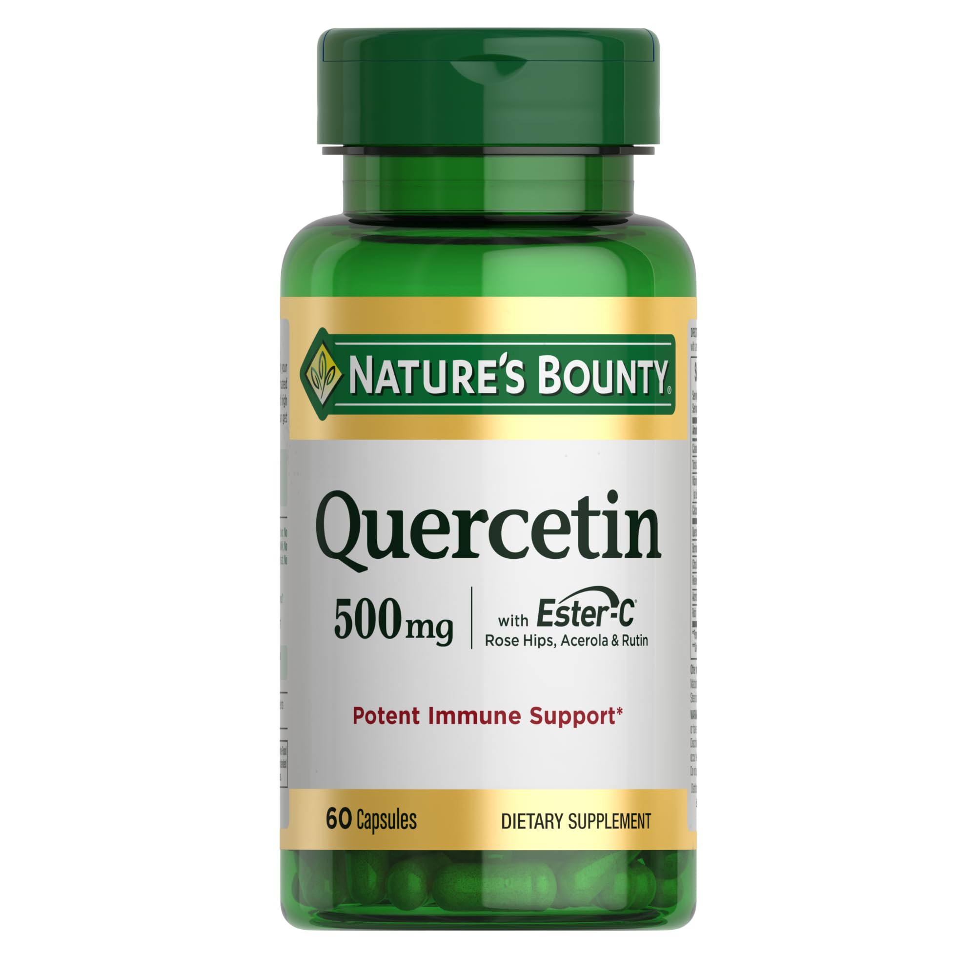 Nature’s Bounty Quercetin bottle for daily immune support.
