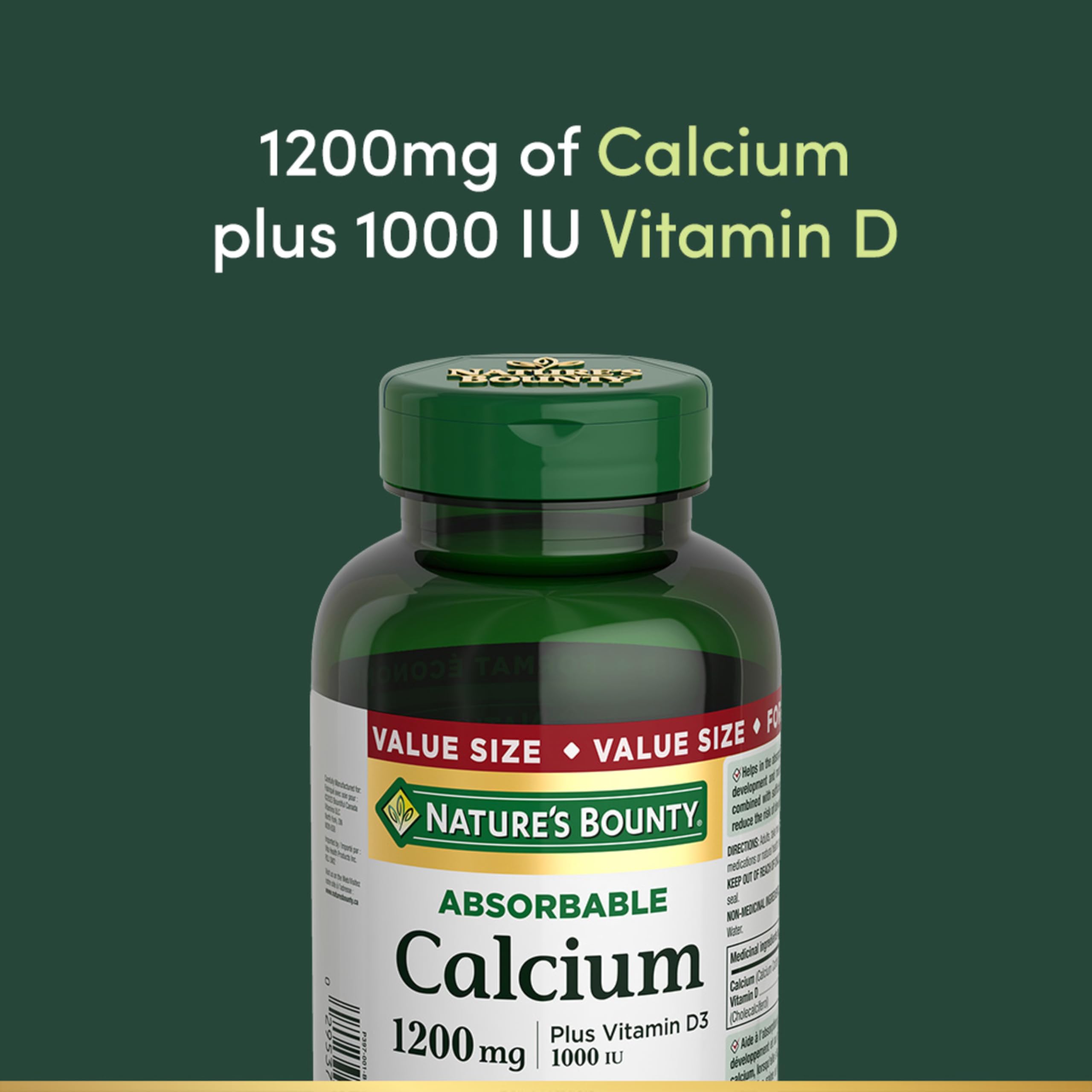 Nature's Bounty softgels beside a glass of water for convenient daily routine