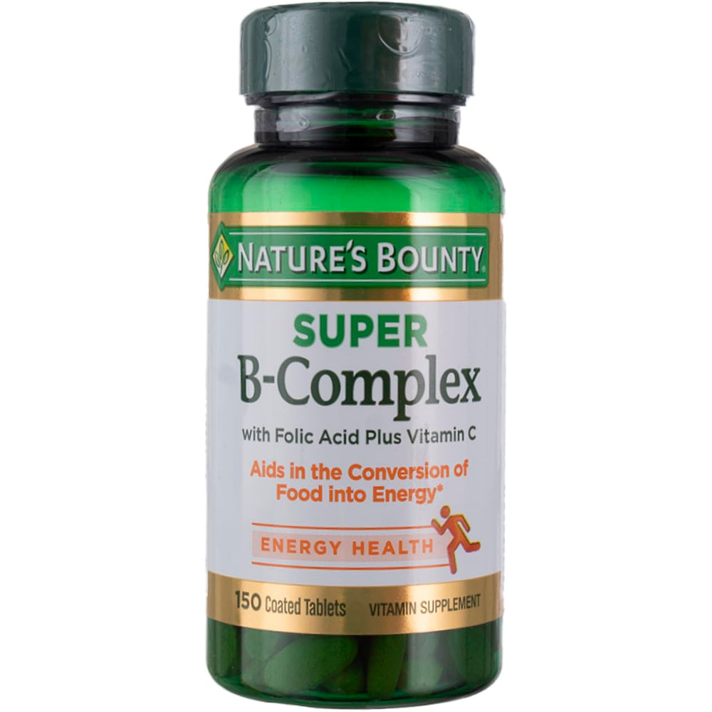 Nature's Bounty Super B Complex tablets front view for daily energy support