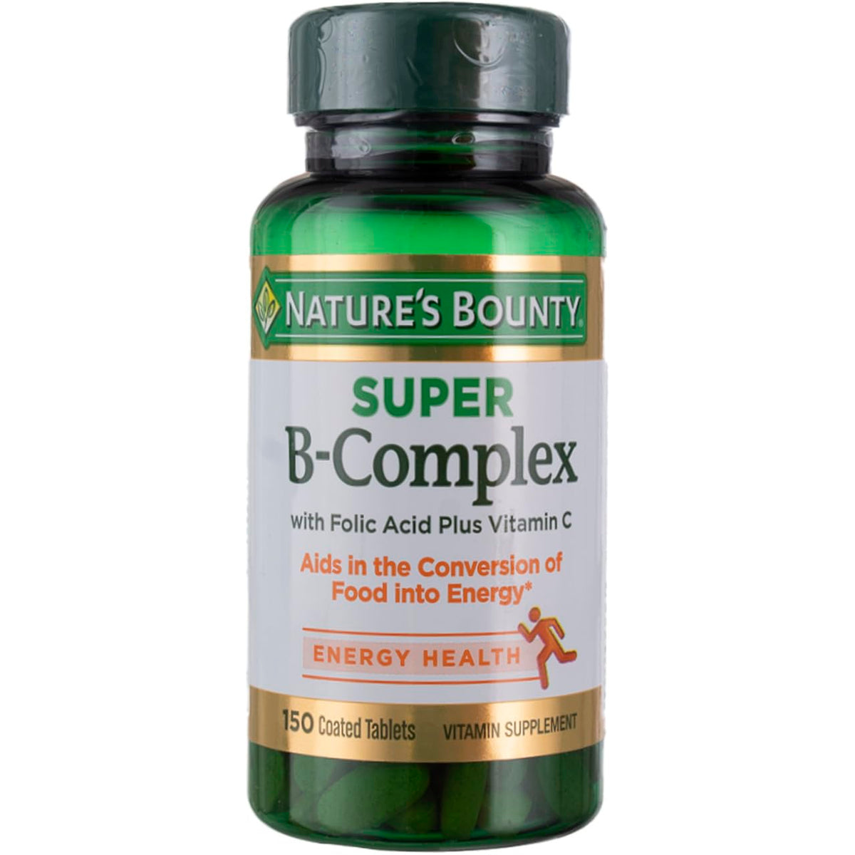 Nature's Bounty Super B Complex tablets front view for daily energy support