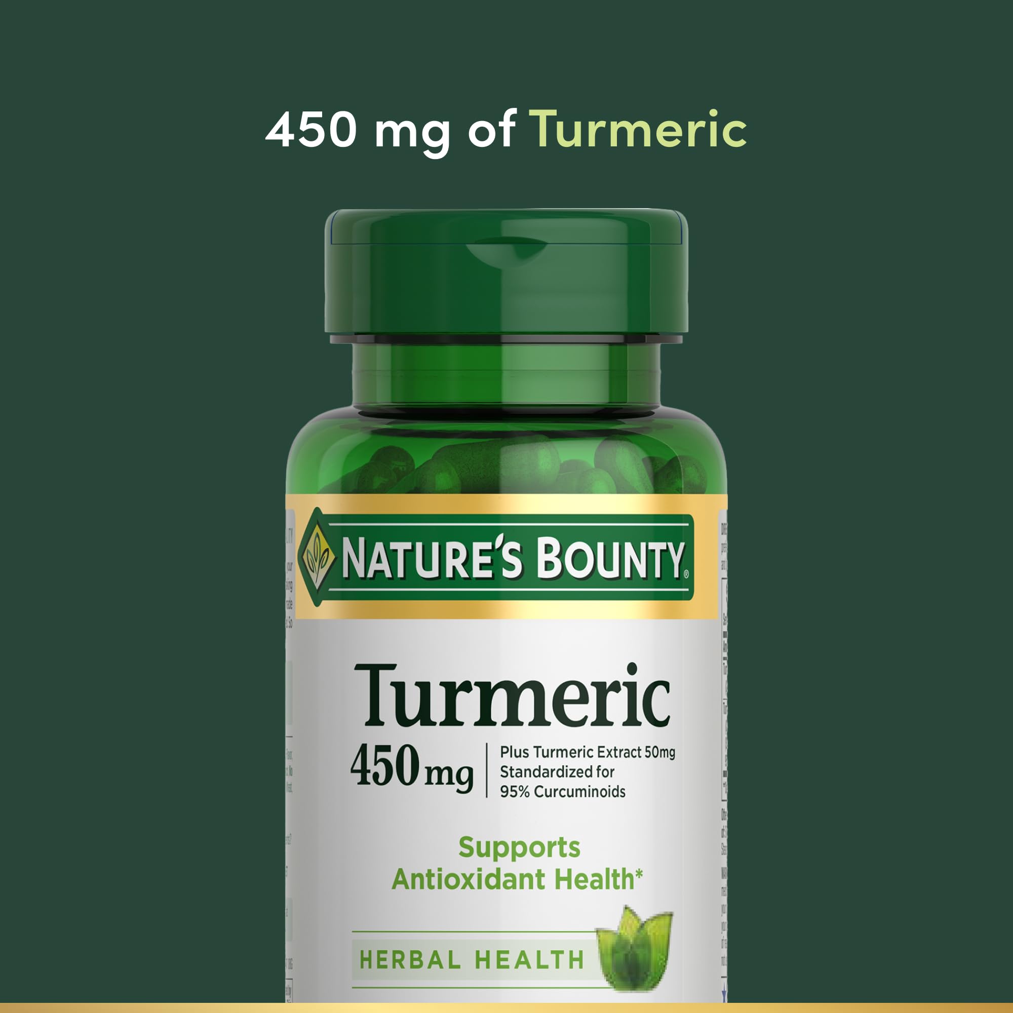 Label details emphasize curcuminoids and plant-based antioxidants from turmeric.