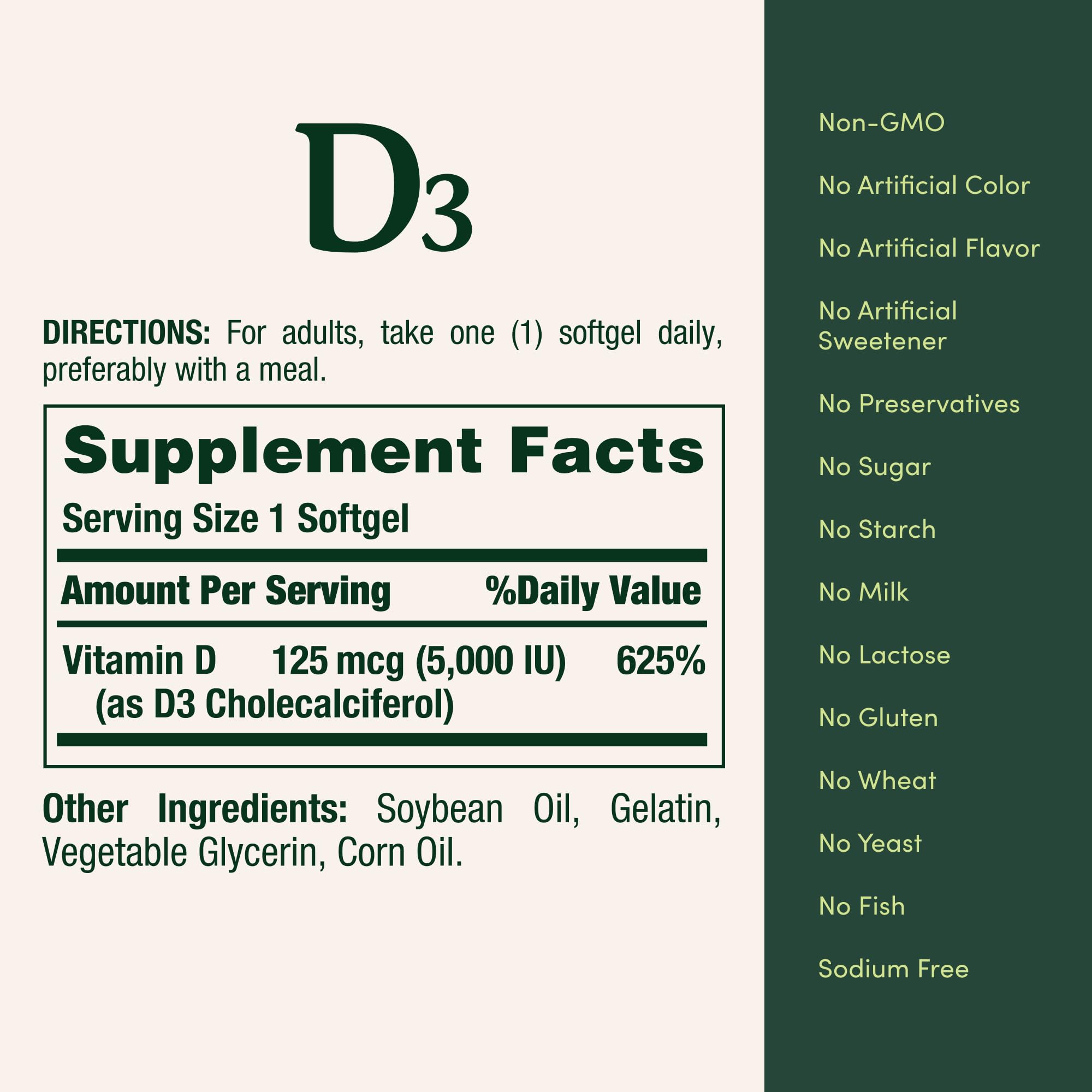 Bottle with clear dosage info to support informed daily use.