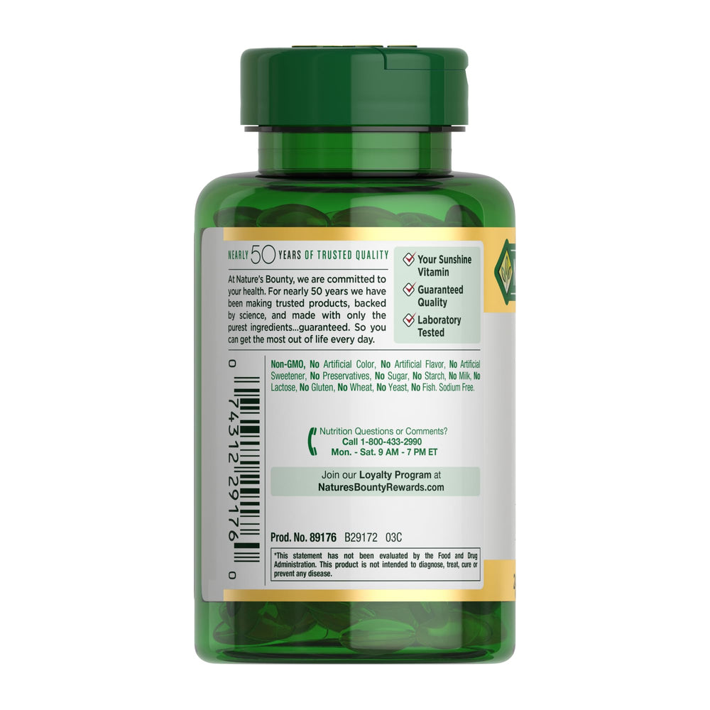 Amber bottle highlights protection of ingredients against light.