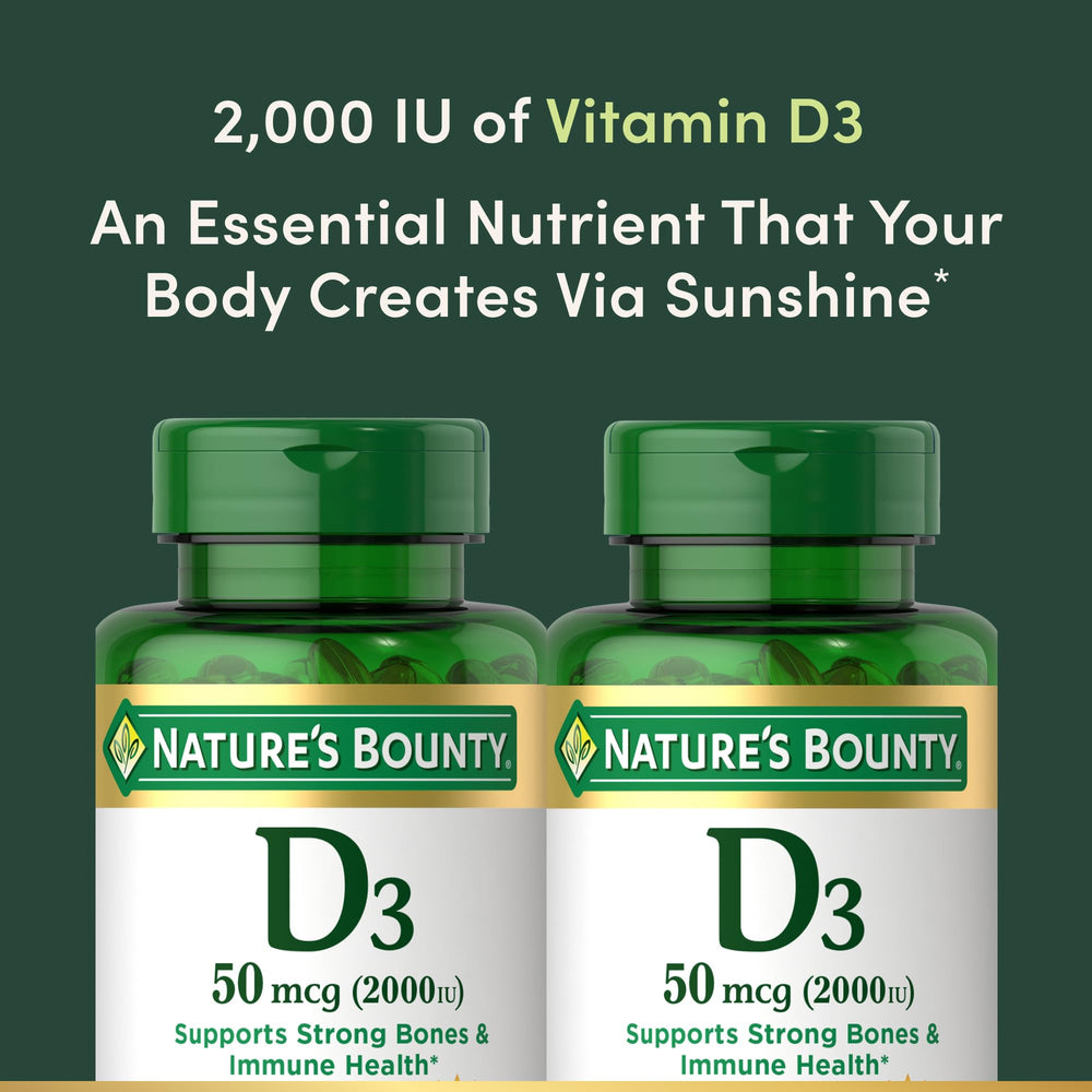 Softgels being poured from the bottle for easy daily swallowing.