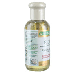 Nature's Bounty Vitamin E-Oil label close-up showing 30,000 IU strength.