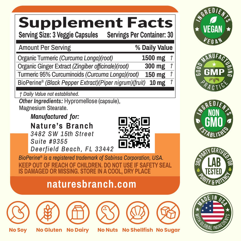 Nature's Branch made in USA facility seal on packaging