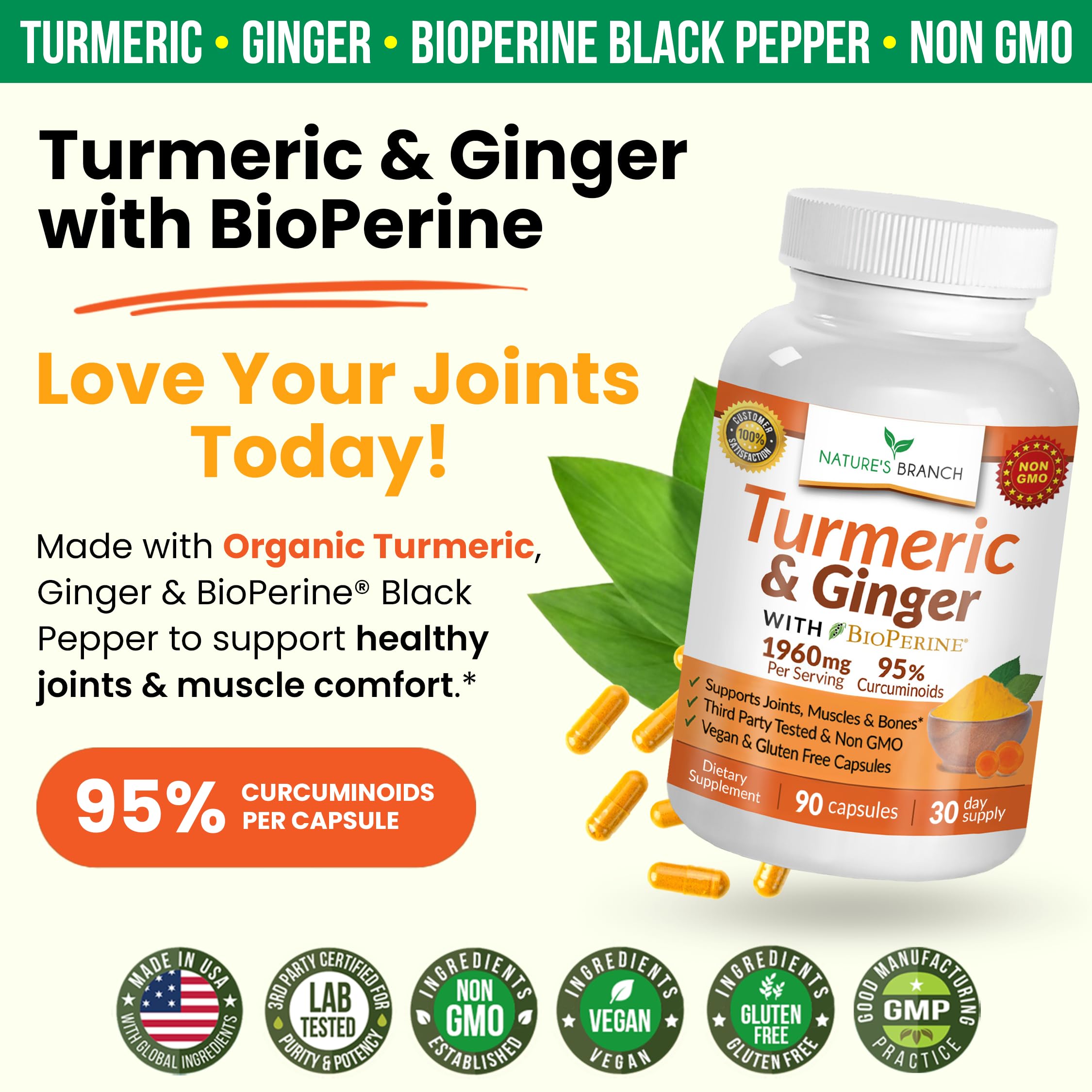 Nature's Branch organic non GMO label on bottle
