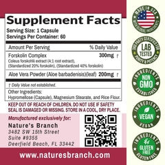 Nature's Branch Forskolin bottle pour demonstrates simple daily use