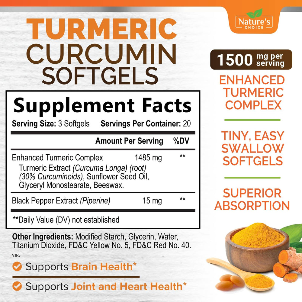 Nature's Choice BioPerine absorption graphic demonstrates improved turmeric uptake.
