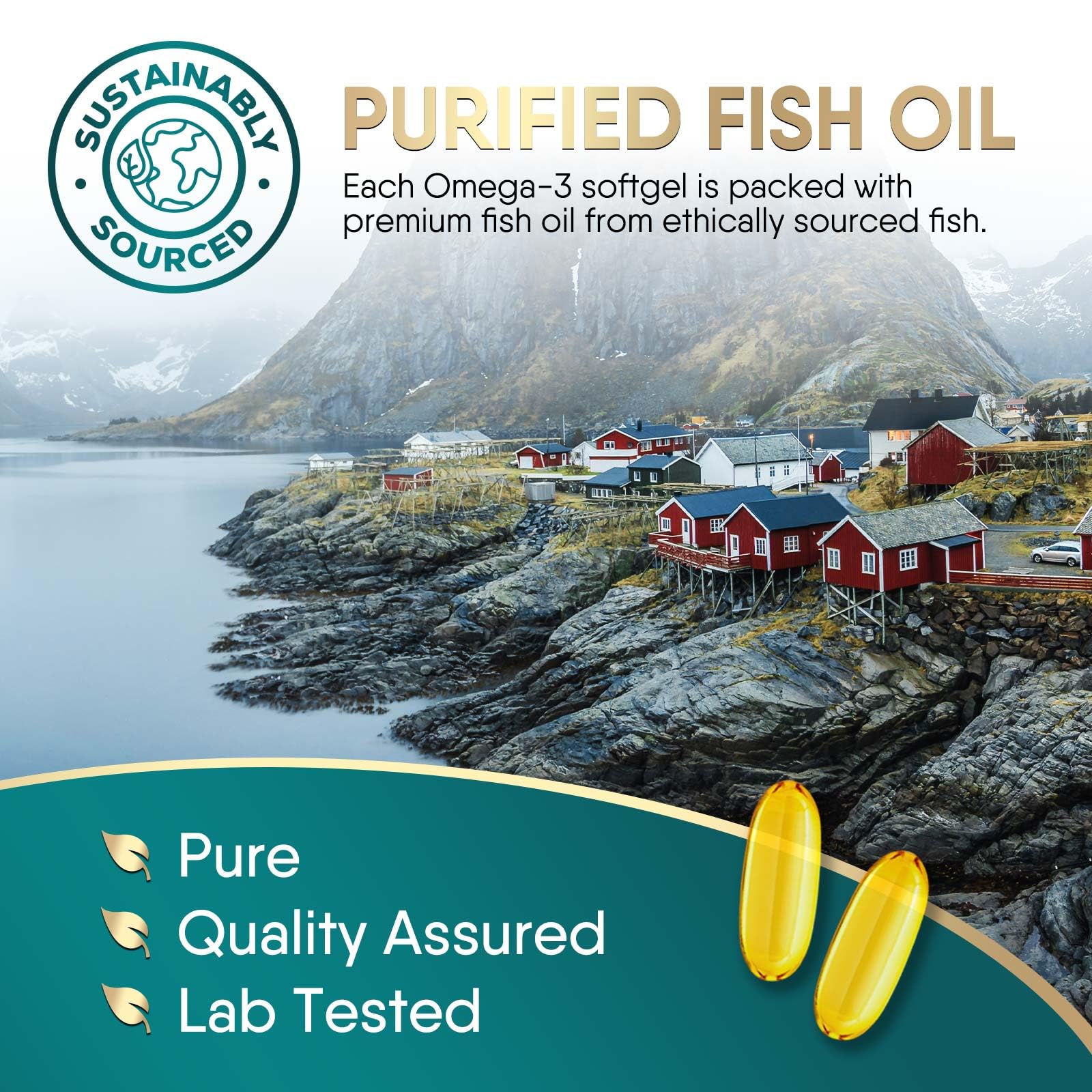 cGMP-tested Nature's Choice omega3 softgels ensuring purity