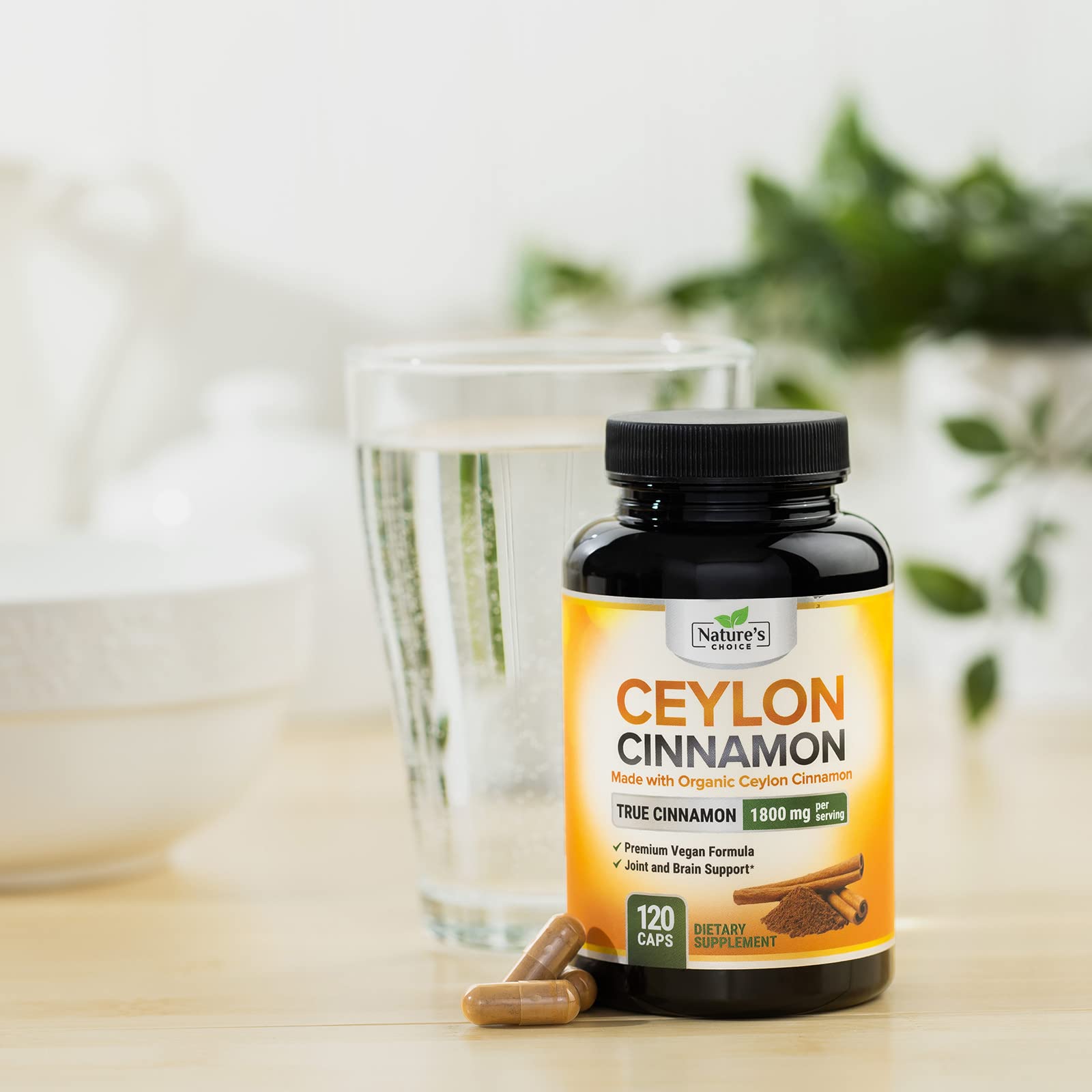 Nature's Choice cinnamon capsules ready for daily routines in beverages