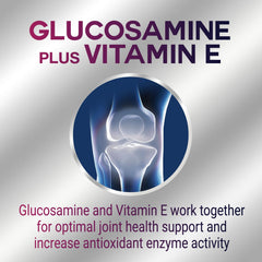 Nature's Choice Glucosamine Gummies Vitamin E closeup emphasizes key ingredients for joint health.