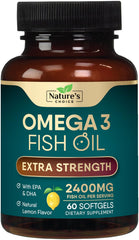 Nature's Choice Omega 3 bottle pouring, ideal for daily use