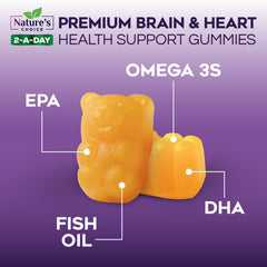 Nature's Choice Omega3 Gummies orange flavor bottle appealing as a daily omega boost