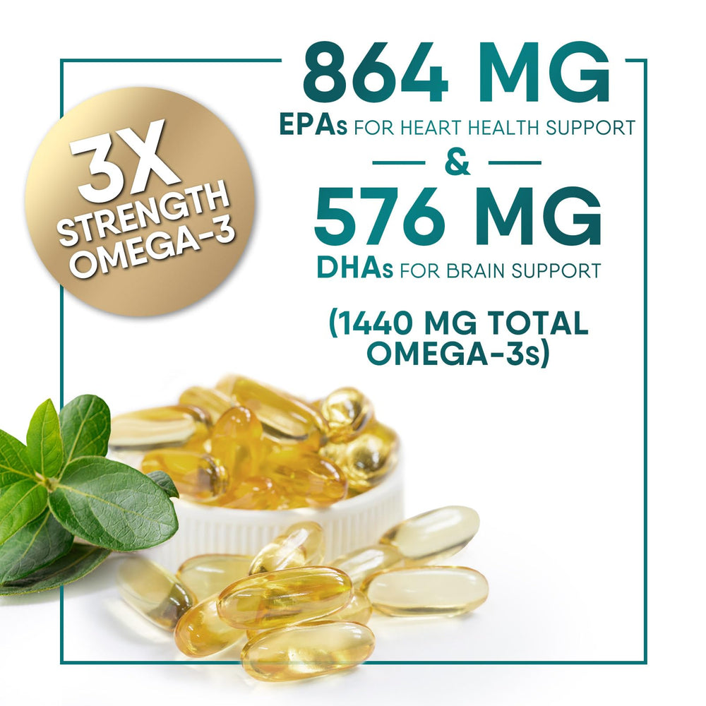 Nature's Choice Omega 3 label front, premium EPA-DHA blend