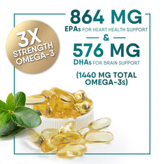 Nature's Choice Omega 3 label front, premium EPA-DHA blend