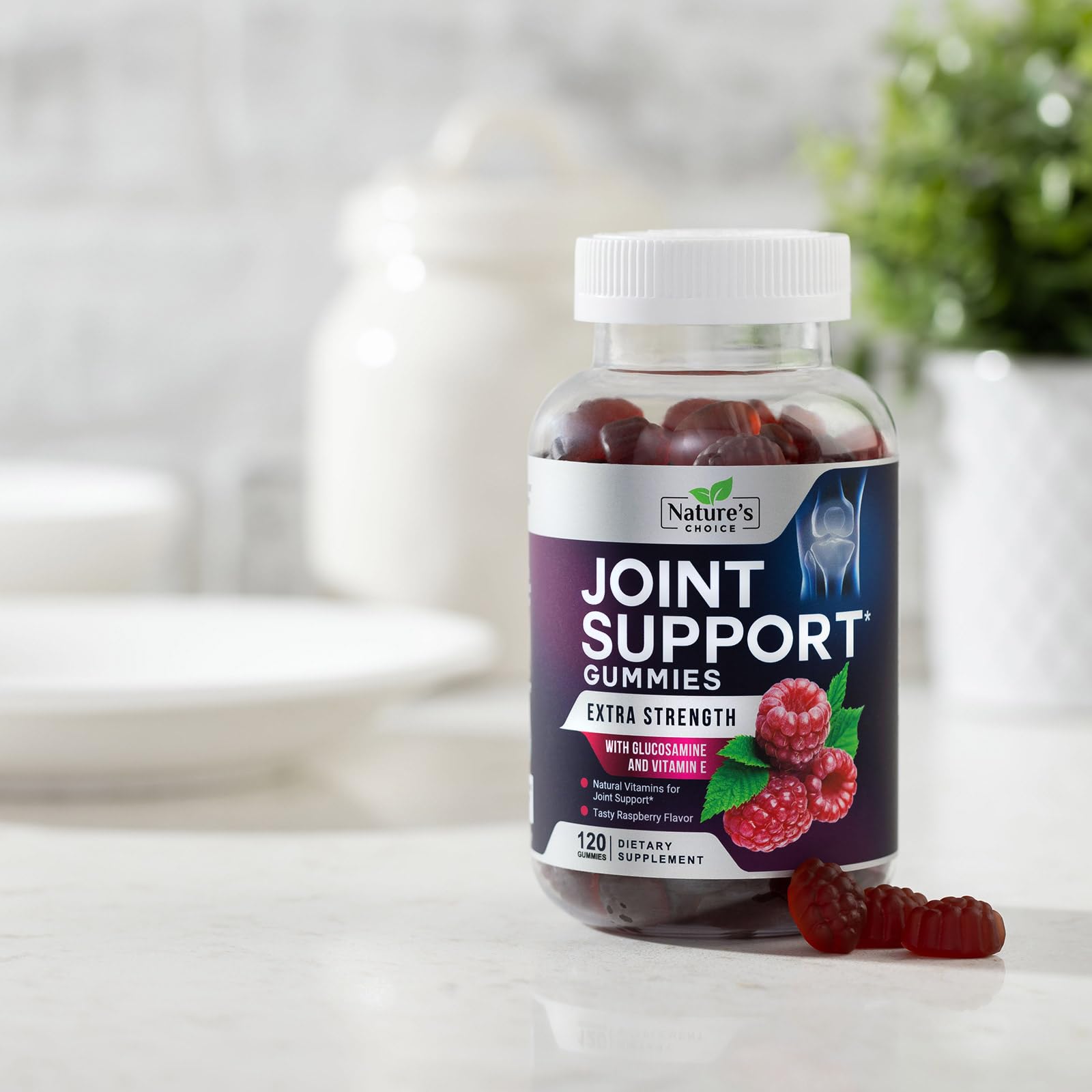 Nature's Choice Soft gummies texture shot highlights chewy, enjoyable supplement experience.
