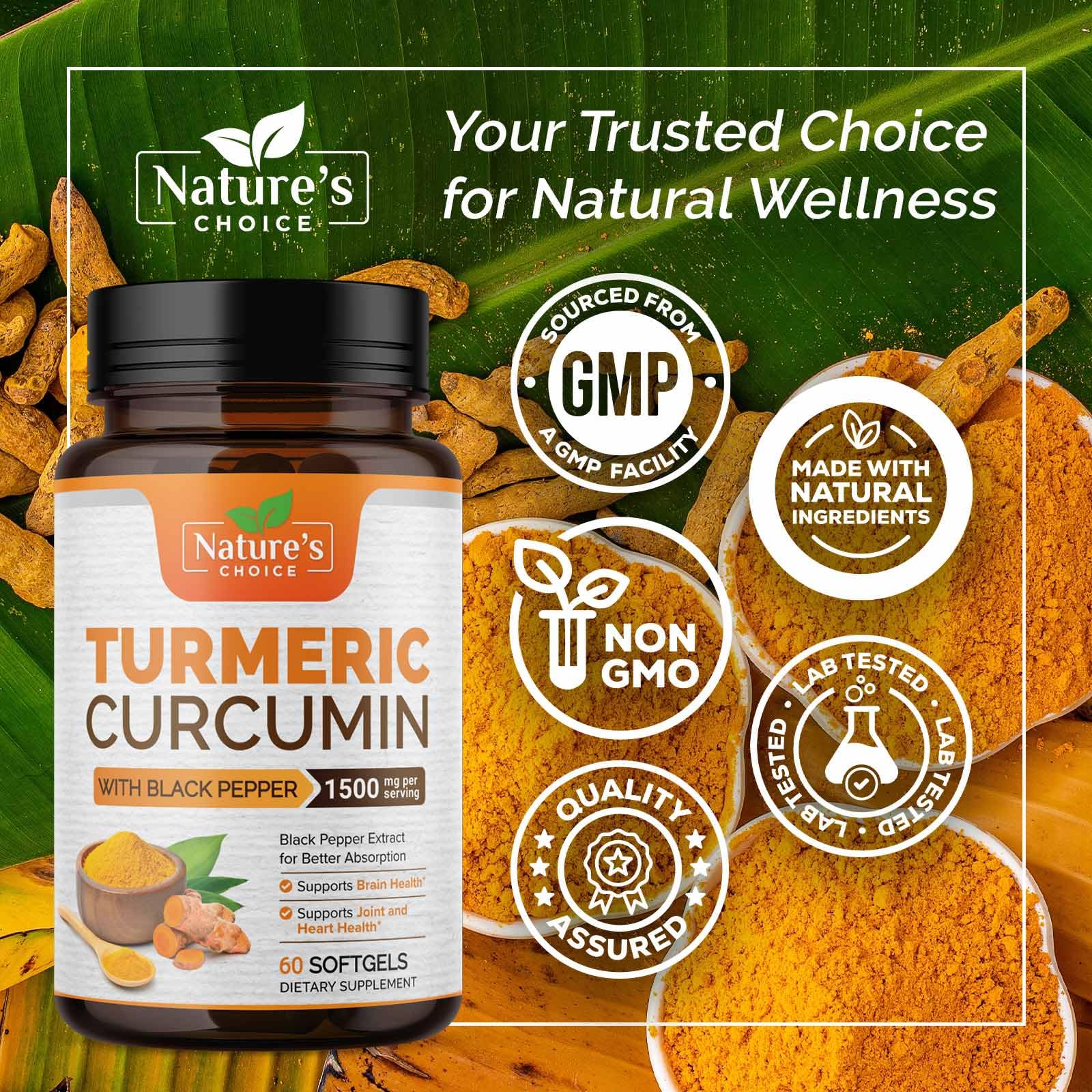 Nature's Choice softgel pack showcasing convenient daily capsules.