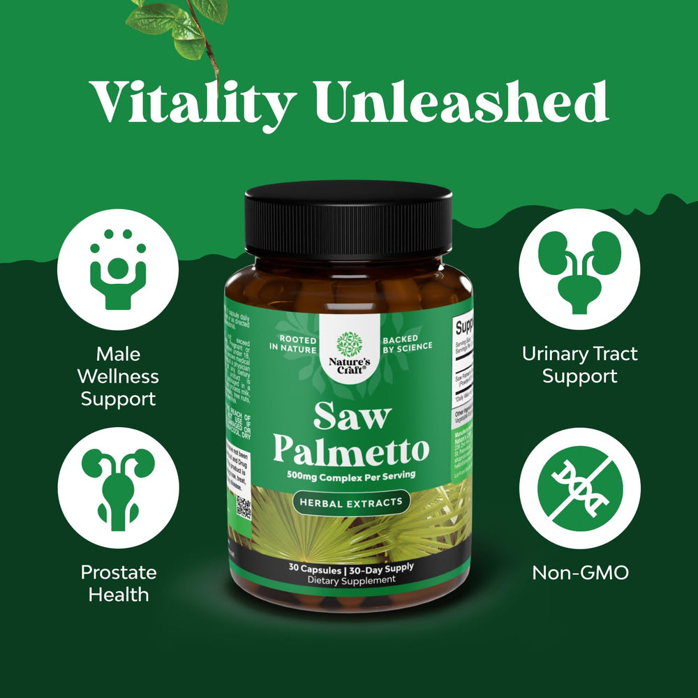 Nature's Craft 500mg per serving notation highlights potent herbal formula.