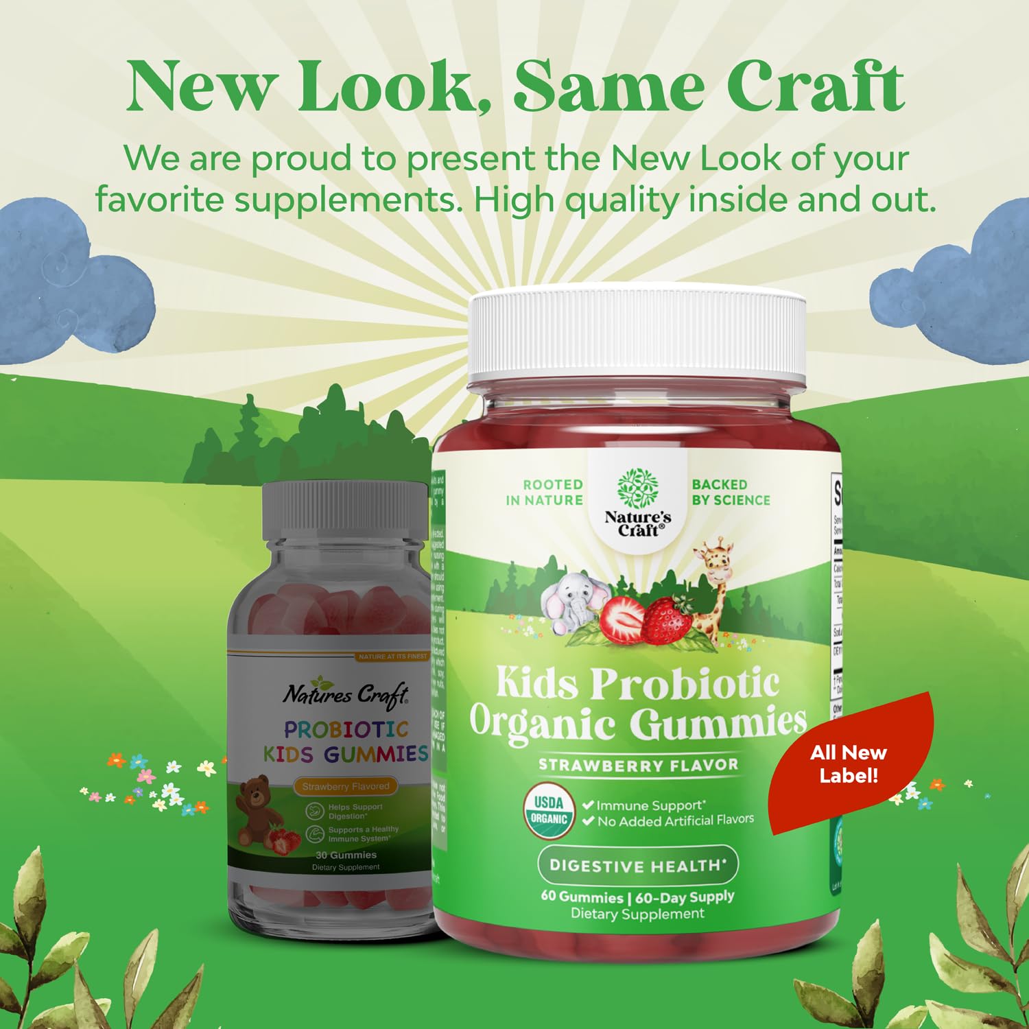 Natures Craft 60-count bottle signals a convenient household supply.