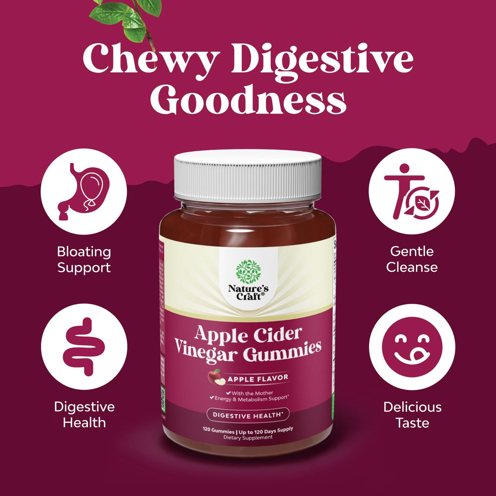 Natures Craft ACV Gummies with beet root—earthy color and nutritious boost.