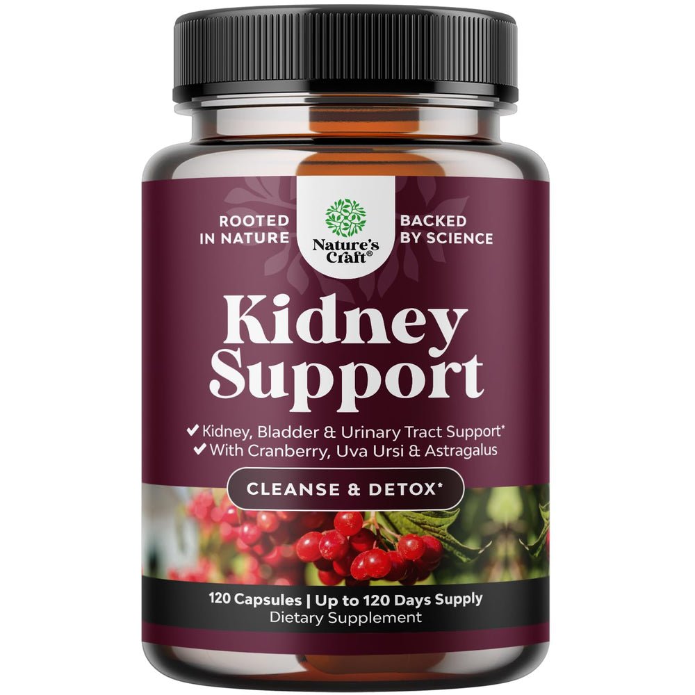 Natures Craft Advanced Kidney Support bottle for daily kidney wellness.