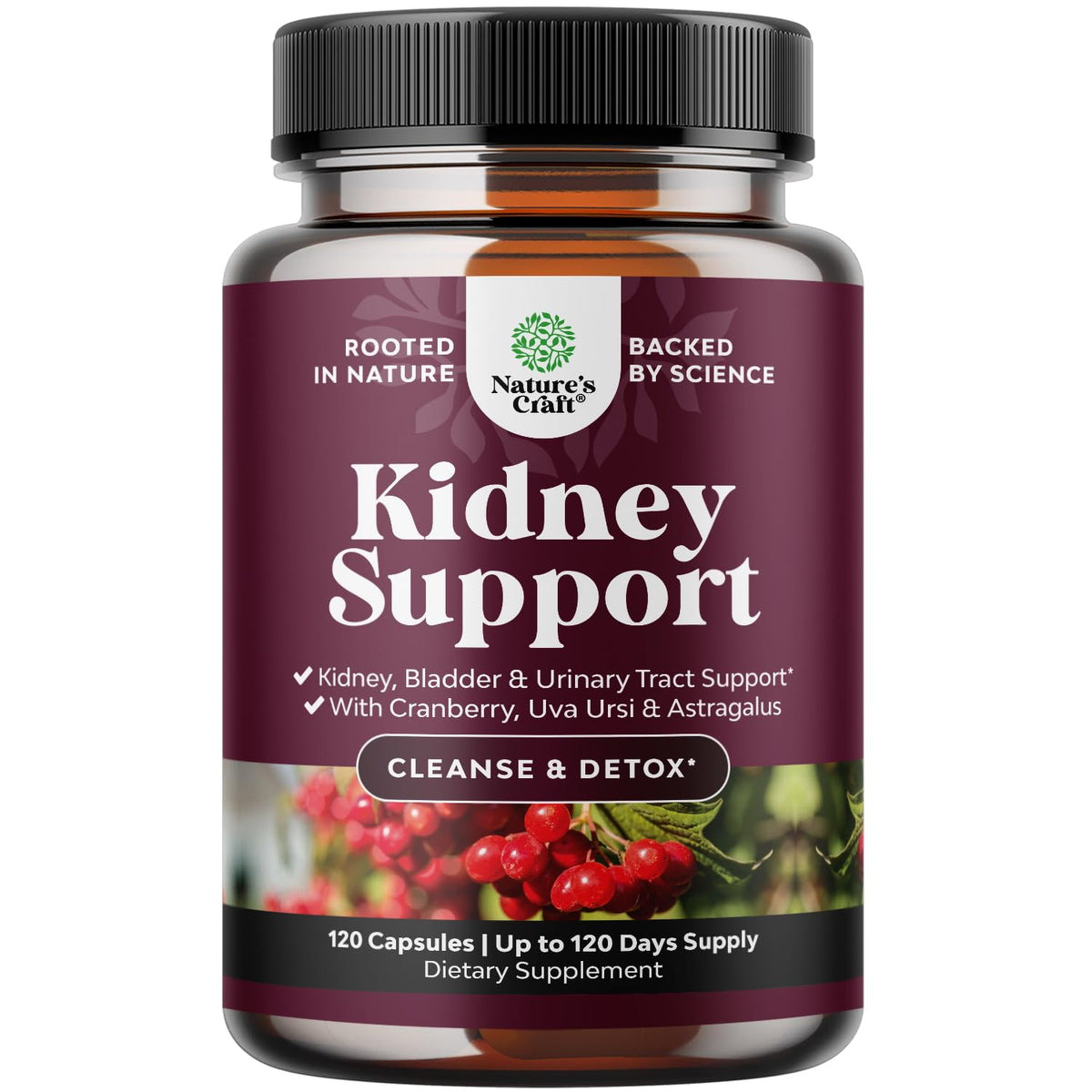 Natures Craft Advanced Kidney Support bottle for daily kidney wellness.